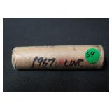 Roll of Uncirculated 1967 Lincoln Cents