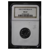 2005-D MS67 Bison Nickel Certified