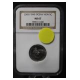 2005-P MS67 Ocean View Nickel Certified