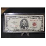 1963 $5 Red Seal Bank Note