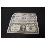 Lot of 4 Silver Certificate Star Notes