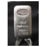 5oz .999 Pure Silver Bar