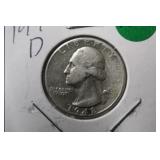 1948-D Washington Silver Quarter