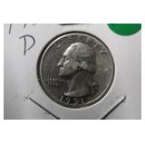 1951-D Washington Silver Quarter