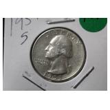 1951-S Washington Silver Quarter