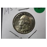 1957 Uncirculated Toned Washington Silver Quarter