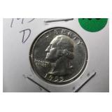 1955-D Uncirculated Washington Silver Quarter