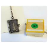 Vintage Paris Locket Full of Photos Watch Chain