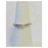 Diamond Ring Size 5  Metal Unmarked
