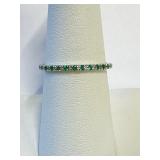 .925 Silver Stackable Emerald Ring Sz 7  L