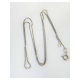 .925 Silver .9MM Rhodium Plated Box Chain 18"