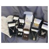 Lot of Fashion Jewelry w/boxes and Ring Display