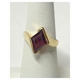 14K GOLD Ruby Ring Sz 5+   TT