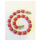 Ruby & .925 Silver Bracelet   AT