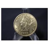 1907 Uncirculated $10 Liberty Head Gold Coin