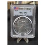 2017 MS70 1oz .999 Pure Silver Eagle Certified
