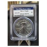 2014-W West Point MS70 Silver Eagle