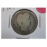 1909 Barber Silver Quarter