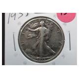 1935 Walking Liberty Silver Half Dollar