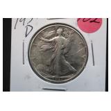 1937-D Walking Liberty Silver Half Dollar