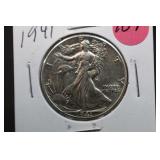 1941 Walking Liberty Silver Half Dollar