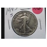 1943-S Walking Liberty Silver Half Dollar