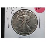 1946-D Walking Liberty Silver Half Dollar