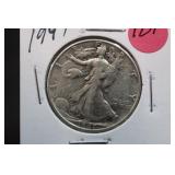 1947 Walking Liberty Silver Half Dollar
