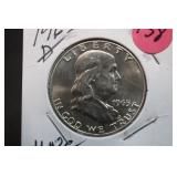 1963-D Franklin Silver Half Dollar