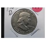 1960-D Franklin Silver Half Dollar