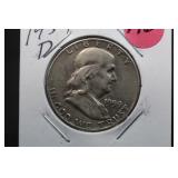 1959-D Franklin Silver Half Dollar