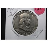 1954-S Franklin Silver Half Dollar