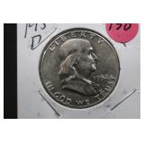 1952-D Franklin Silver Half Dollar