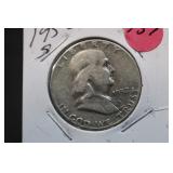 1952-S Franklin Silver Half Dollar