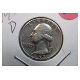 1952-D Washington Silver Quarter