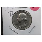 1953-D Washington Silver Quarter