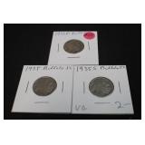 Lot of 3 Full Date Buffalo Nickels