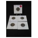 Lot of 5 Full Date Buffalo Nickels