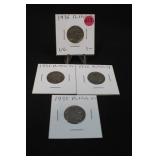 Lot of 4 Full Date Buffalo Nickels
