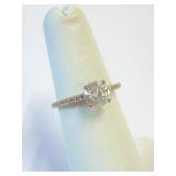 14kt Gold and Diamond Ring  .98cts  Sz 4.75