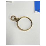 1.3grams 10K Gold Bezel for Coin Pendant