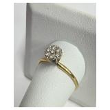 14K Gold Diamond Ring  Sz 11.75