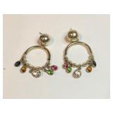 .925 Silver and Semi-Precious Stones Earrings