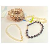 Lot of Fashion Pearl Bracelets