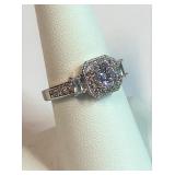 Unmarked CZ Ring Sz 7 - Beautiful