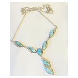 .925 Silver Larimar Necklace 18