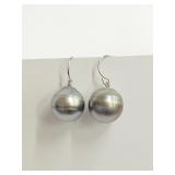 .925 Silver Genuine Tahitian Pearl 11-12Mm