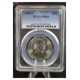 1954-S Mint State Franklin Silver Half Dollar