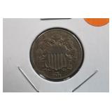 1868 Shield Nickel Excellent Coin