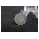 1860 3 Cent Nickel Excellent Coin